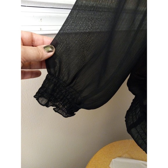 Guess womens Total sheer 3/4 sleeve Blouse‎  size small - Picture 6 of 14